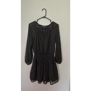 Abercrombie & Fitch peasant sheer dress size S black